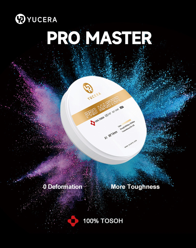 Yucera 4D Pro Master Dental Zirconia Blocco 0 Deformazione Con 8 Strati Colore Multilivello