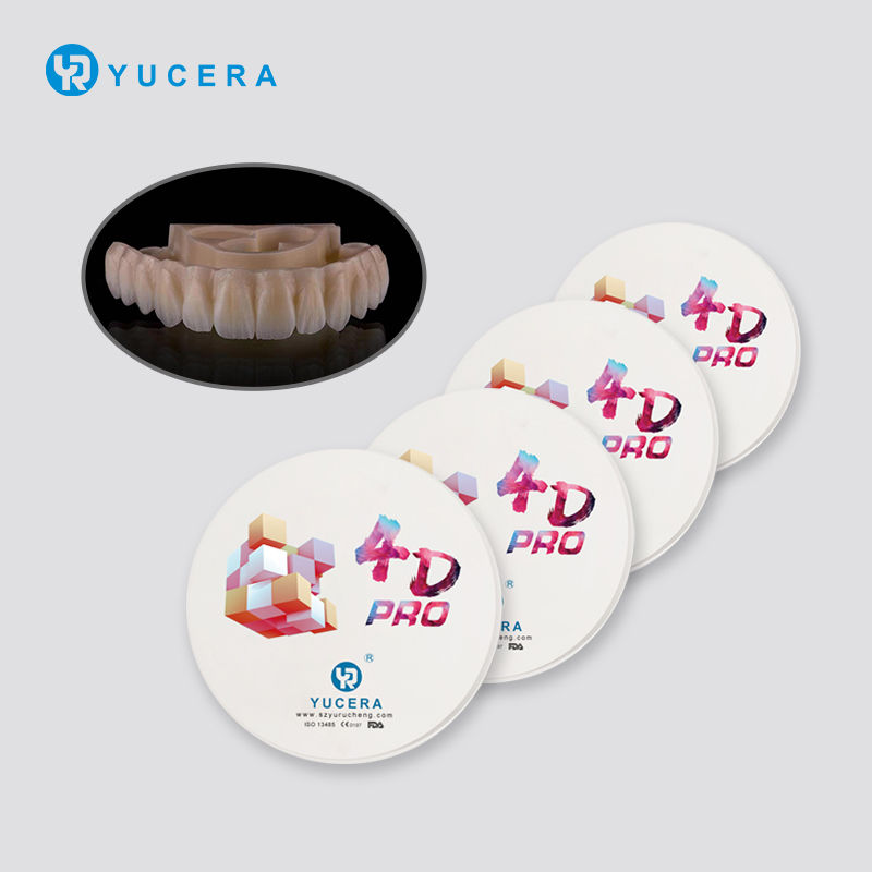 Blocchi di zirconia multistrato YRC 4D PRO per fresatura dentale CAD CAM A2-D4 BL1-BL4