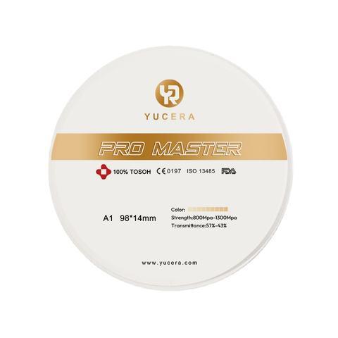 Yucera China Made CAD CAM Zirconia Block 98mm Dental Prosthesis Material