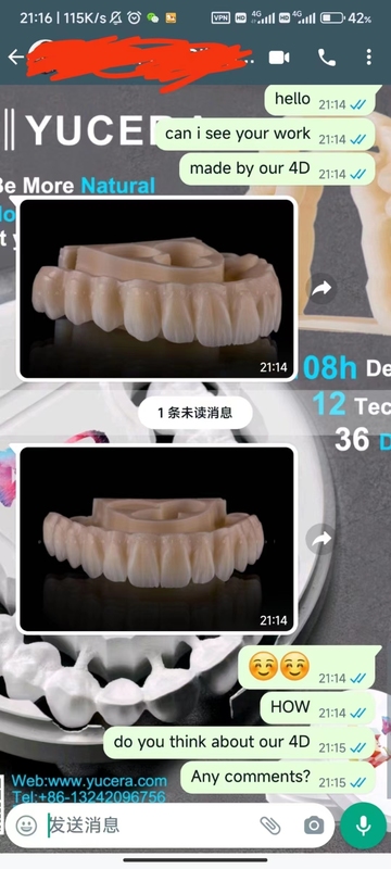 With Competitive Price YUCERA 4D Pro Preshaded Zirconia Disc Dental Crown Dental Consumables for Dental Lab