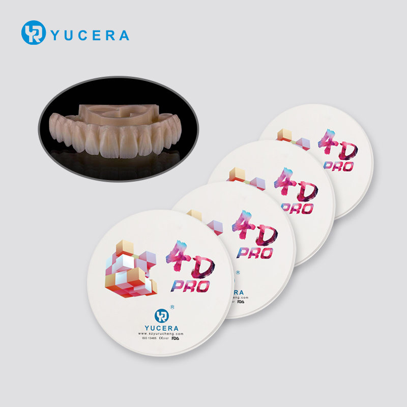 Yucera 4D Pro Multilayer Dental Ceramic Zirconia Block Laboratory Dental Super Translucency Dental Zirconia Disc