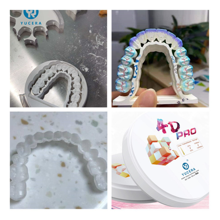 Yucera 4D Pro Multilayer Dental Ceramic Zirconia Block Laboratory Dental Super Translucency Dental Zirconia Disc
