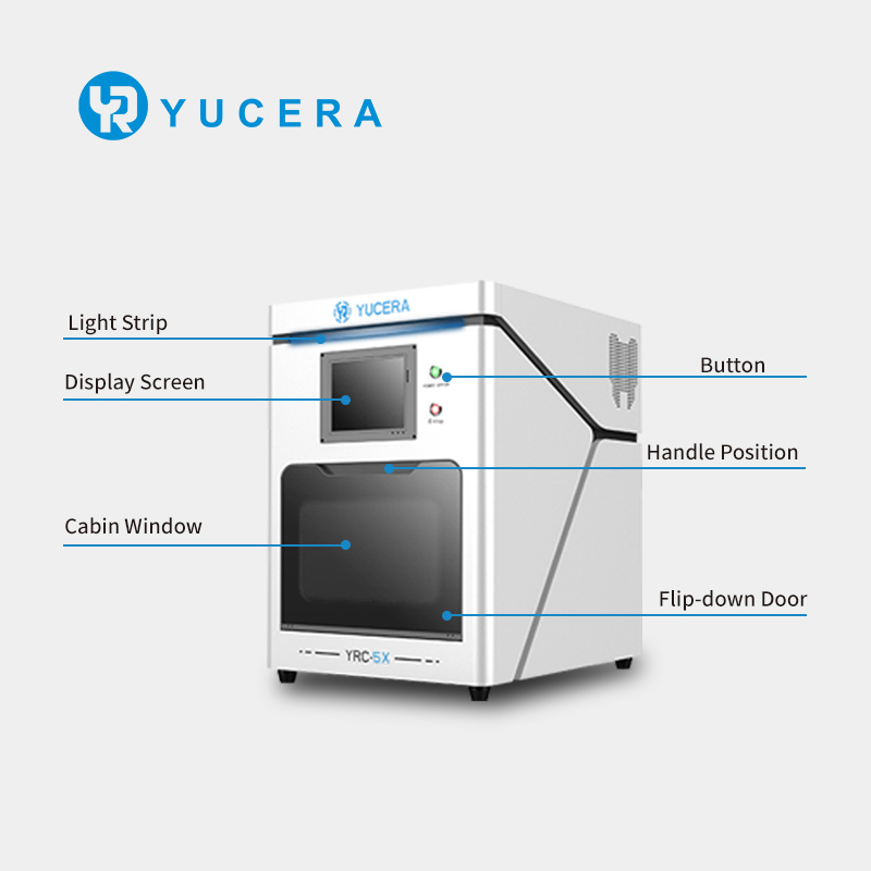 Yucera Nuovi Equipaggiamenti Universali Cam Dry Lab 5 Assi per Zirconia, Attrezzature per Fresatura Dentale