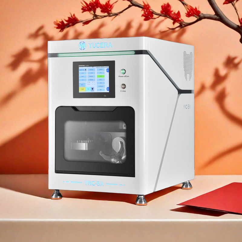 Fresatrice CNC dentale da banco Yucera CAD CAM a 5 assi per zirconia e metalli, strumenti da laboratorio, OEM Cina