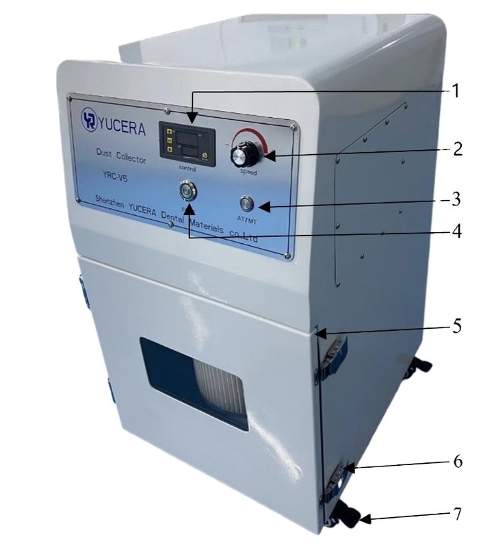 Aspirapolvere YUCERA YRC-V5 Aspiratore Dentale Portatile per Fresatrice CNC Dentale per Laboratorio Odontotecnico