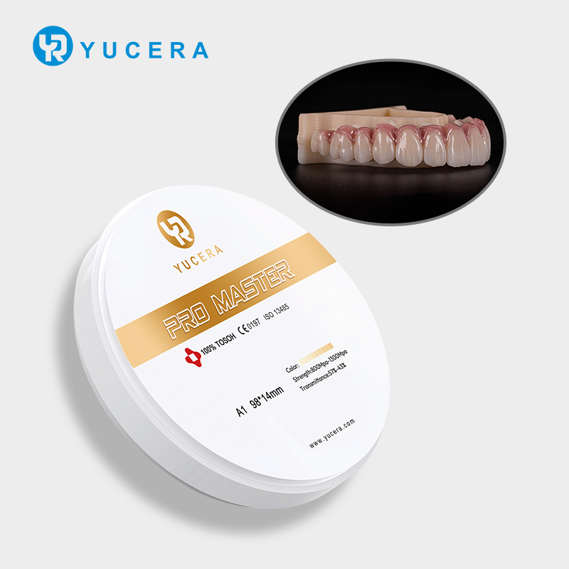 Blocchi di zirconia dentale multistrato Yucera Pro Master A1/A2/A3 Color per laboratorio odontotecnico