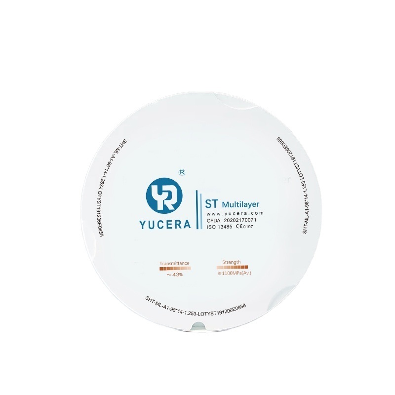 Yucera ST Dental Zirconia Blocks - Premium Choice for Dental Restoration and Lab Use