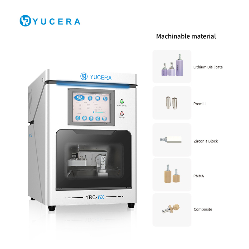 Fresa CAD/CAM dentale YUCERA YRC-6X a 5 assi | Titanio/Ceramica | ISO 13485
