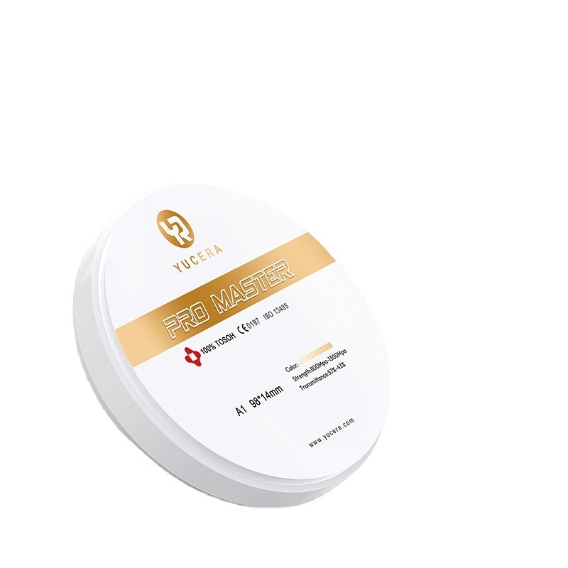 Blocco in zirconia dentale Yucera Pro Master 95mm Dimensioni precise Adatto a una varietà di soluzioni di restauro dentale