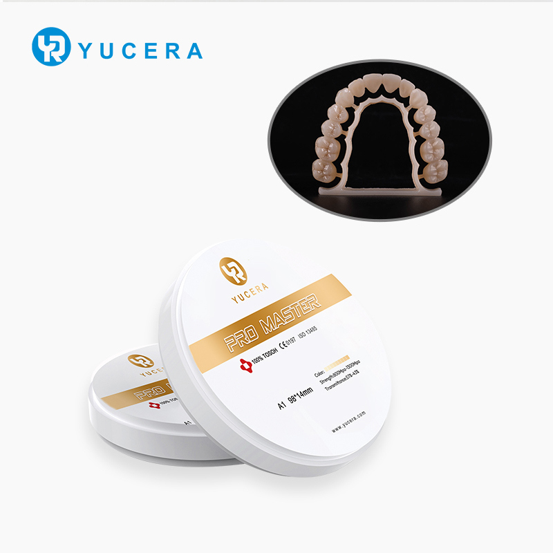 Blocco in zirconia dentale Yucera Pro Master 95mm Dimensioni precise Adatto a una varietà di soluzioni di restauro dentale