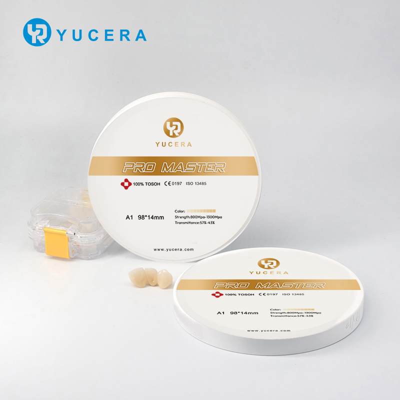 Blocco in zirconia dentale Yucera Pro Master 95mm Dimensioni precise Adatto a una varietà di soluzioni di restauro dentale