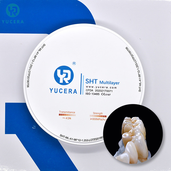 Yucera SHT Multilayer Dental Zirconia Discs For Milling Machine