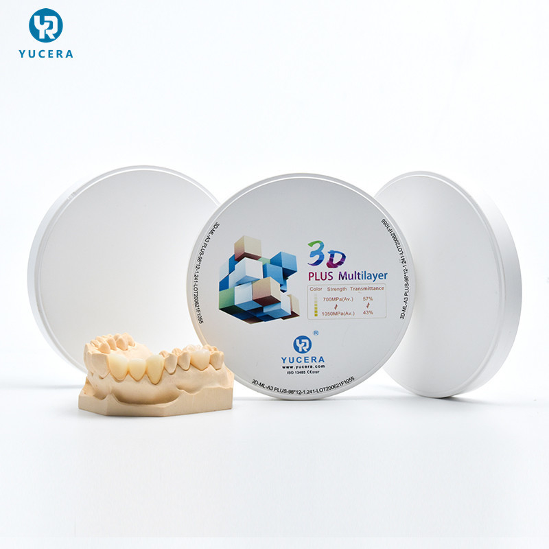 A1 A2 3D 1050MPA Dental Zirconia Block For Laboratorio Dental